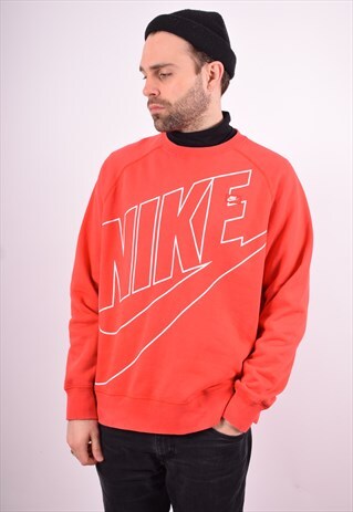 NIKE MENS VINTAGE SWEATSHIRT JUMPER XL RED 90'S