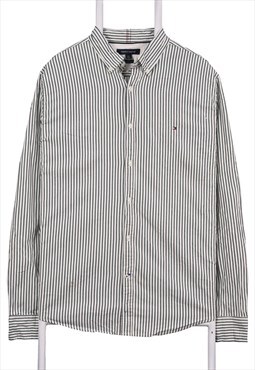 Tommy Hilfiger 90's Long Sleeve Striped Button Up Shirt Larg
