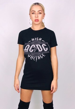 AC/DC BAND T-SHIRT DRESS
