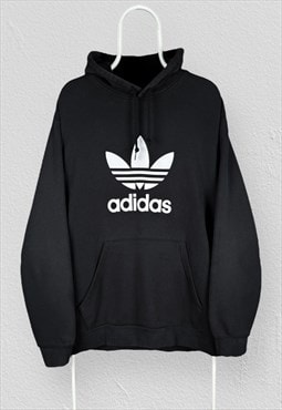 Adidas Originals Black Hoodie  Trefoil Heavyweight Mens XL