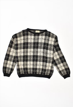 Vintage Benetton Jumper Sweater Check Black