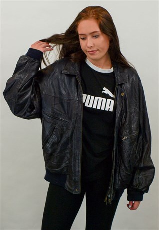 VINTAGE BURBERRY LEATHER JACKET
