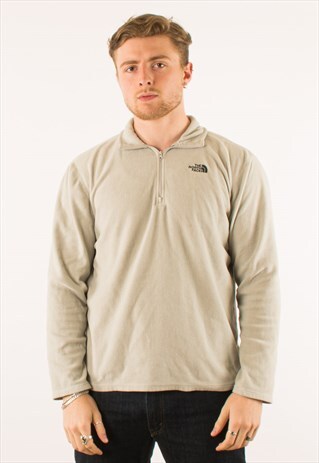 VINTAGE OFF WHITE THE NORTH FACE QUARTER ZIP FLEECE
