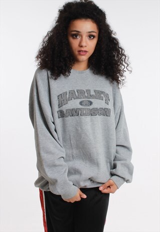 90S HARLEY DAVIDSON PRINT SPELL OUT SWEATSHIRT