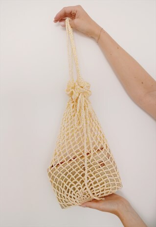 90S SUMMER HOLIDAY FESTIVAL CROCHET BAG NET BAG SHOPPER BAG