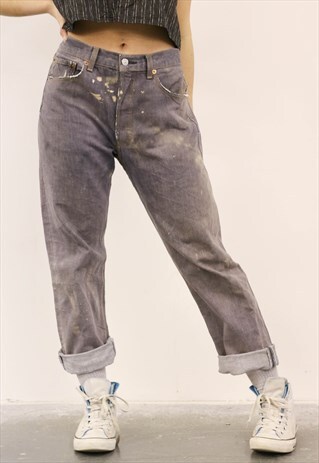 LEVI'S VINTAGE BLUE PAINT 501 MOM JEANS