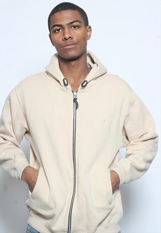 VINTAGE CHAMPION LOGO HOODIE BEIGE (RTRN)
