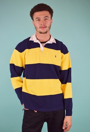 VINTAGE 90'S POLO RALPH LAUREN STRIPED POLO SHIRT
