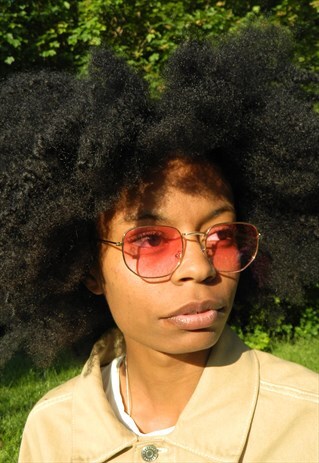 PINK OMBRE VINTAGE STYLE SUNGLASSES