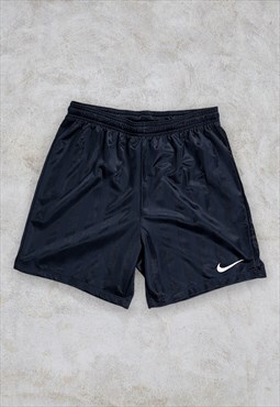 Vintage Nike Black Shorts Sports Swoosh Small