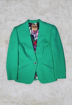 Green Ted Baker Blazer Floral Lining Adale Small