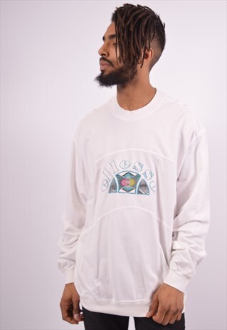 VINTAGE ELLESSE SWEATSHIRT JUMPER WHITE