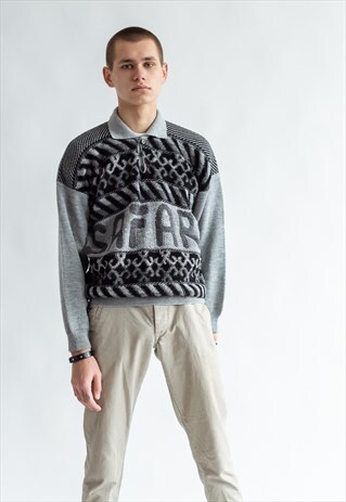 VINTAGE 80S FUNKY JUMPER WITH VELVET SAFARI LOGO