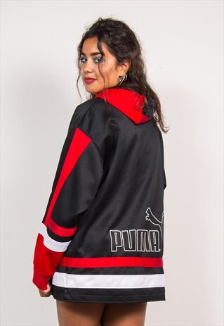 90'S VINTAGE PUMA RED COLOURBLOCK TRACKSUIT JACKET