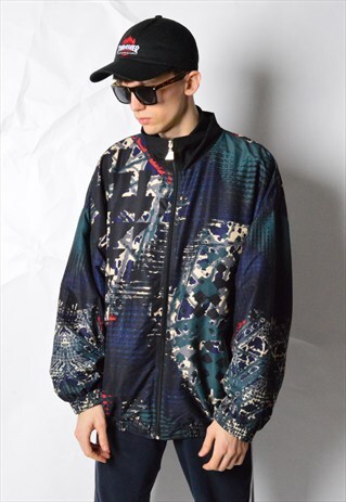 MASITA VINTAGE 90S ABSTRACT DROP SHOULDER TRACK JACKET