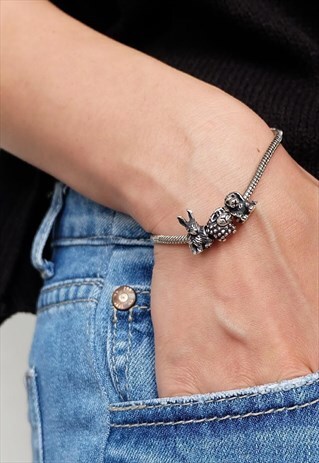 LUCKY DOG CHARMS FOR BRACELET WOMEN STERLING SILVER CHARMS