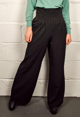 VINTAGE SATIN PLEAT CULOTTE TROUSERS