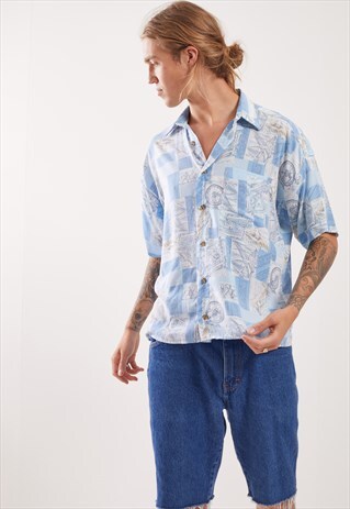 VINTAGE PATTERNED FESTIVAL SHORT SLEEVE SHIRT