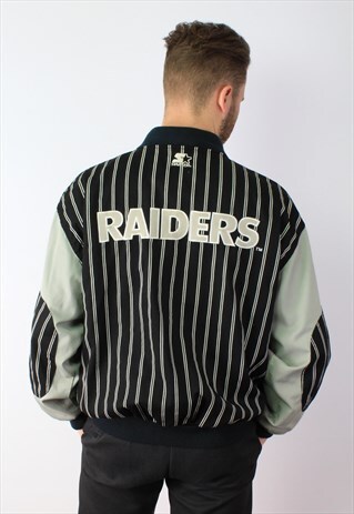 STARTER NFL OAKLAND RAIDERS VINTAGE BOMBER JACKET
