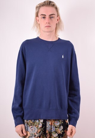 POLO RALPH LAUREN MENS VINTAGE SWEATSHIRT JUMPER LARGE 90S