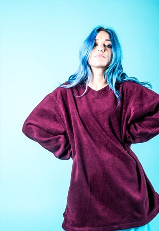 VINTAGE FLEECE SWEATER IN MAROON
