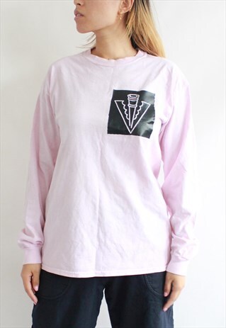 LIAM HODGES SORBET PINK PRINTS LONG SLEEVE TOP