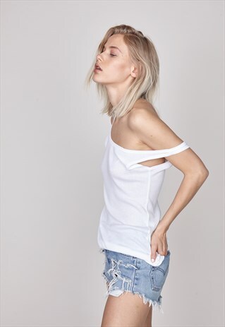THE SEPT RIB SINGLET WHITE