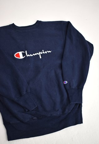 VINTAGE 90S CHAMPION CLASSIC NAVY BLUE SWEATSHIRT