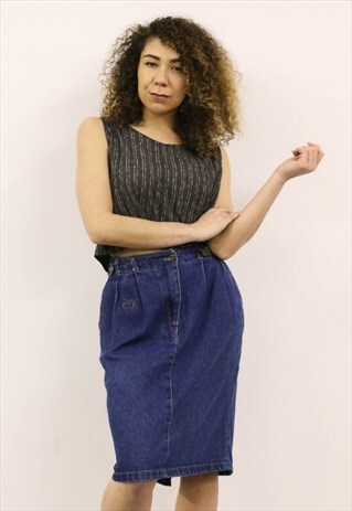 VINTAGE 1990S BLUE DENIM SKIRT
