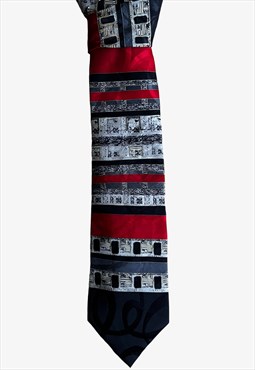 Vintage 90s Emilio Pucci Abstract Striped Tie
