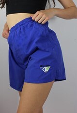 Vintage RARE Champion Shorts in Purple Blue with Logo Front