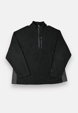 Vintage Starter embroidered black 1/4 zip fleece jumper XL