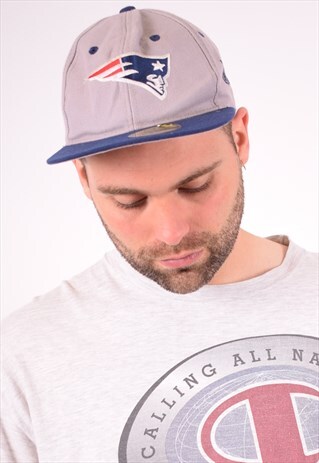 MENS VINTAGE NFL PATRIOTS CAP ONE SIZE GREY 90S