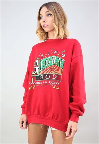 VINTAGE OVERSIZED GOD JESUS SWEATSHIRT