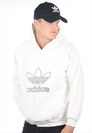 VINTAGE 90S ADIDAS BIG TREFOIL HOODIE SWEATSHIRT