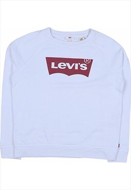 Levi's 90's Spellout Crewneck Sweatshirt Small White