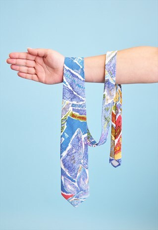 VINTAGE 80'S RETRO ABSTRACT PATTERN PATTERN PRINT TIE