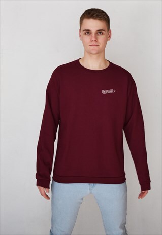 BURGUNDY LOGO (WHITE) SWEATSHIRT