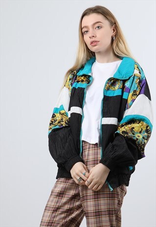 VINTAGE LARGE BLACK LIGHTWEIGHT JACKET