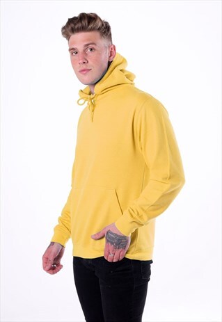 ESSENTIAL BLANK PULLOVER HOODY - GOLD YELLOW MUSTARD