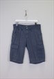 Vintage Grey Connection cargo shorts in blue. Best fits W34