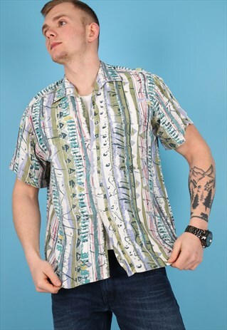 VINTAGE PATTERN SHIRT IN MULTI NS168