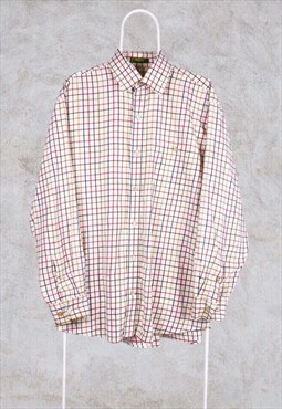 Vintage Orvis Check Shirt Flannel Long Sleeve Large