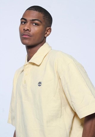 VINTAGE TIMBERLAND POLO SHIRT YELLOW