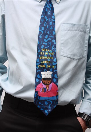 VINTAGE 90' OLDSCHOOL SOUTH PARK NAVY BLUE TIE
