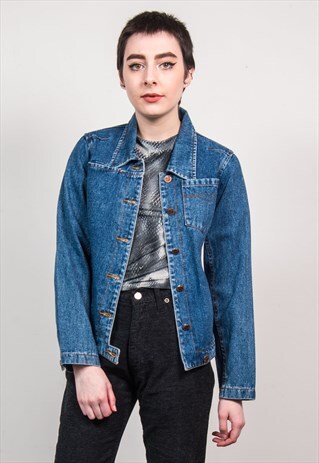 VINTAGE 90'S DARK BLUE DENIM JACKET