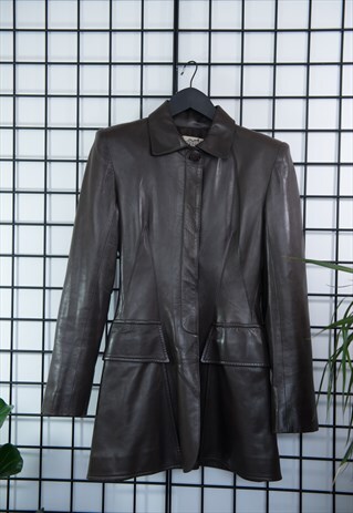 VINTAGE Y2K HERMES LEATHER COAT