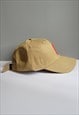 KHAKI GRAPHIC VINTAGE COTTON BASEBALL ADJUSTABLE CAP 