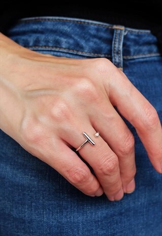 OPEN BAR STERLING SILVER RING