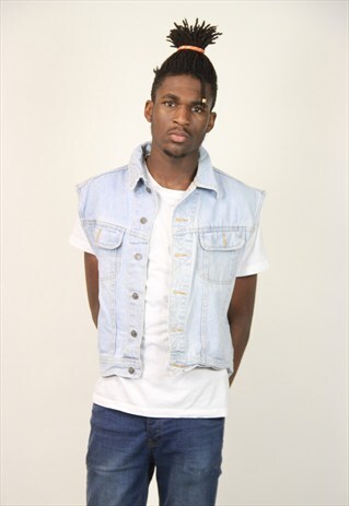 VINTAGE SLEEVELESS 90S DENIM JACKET